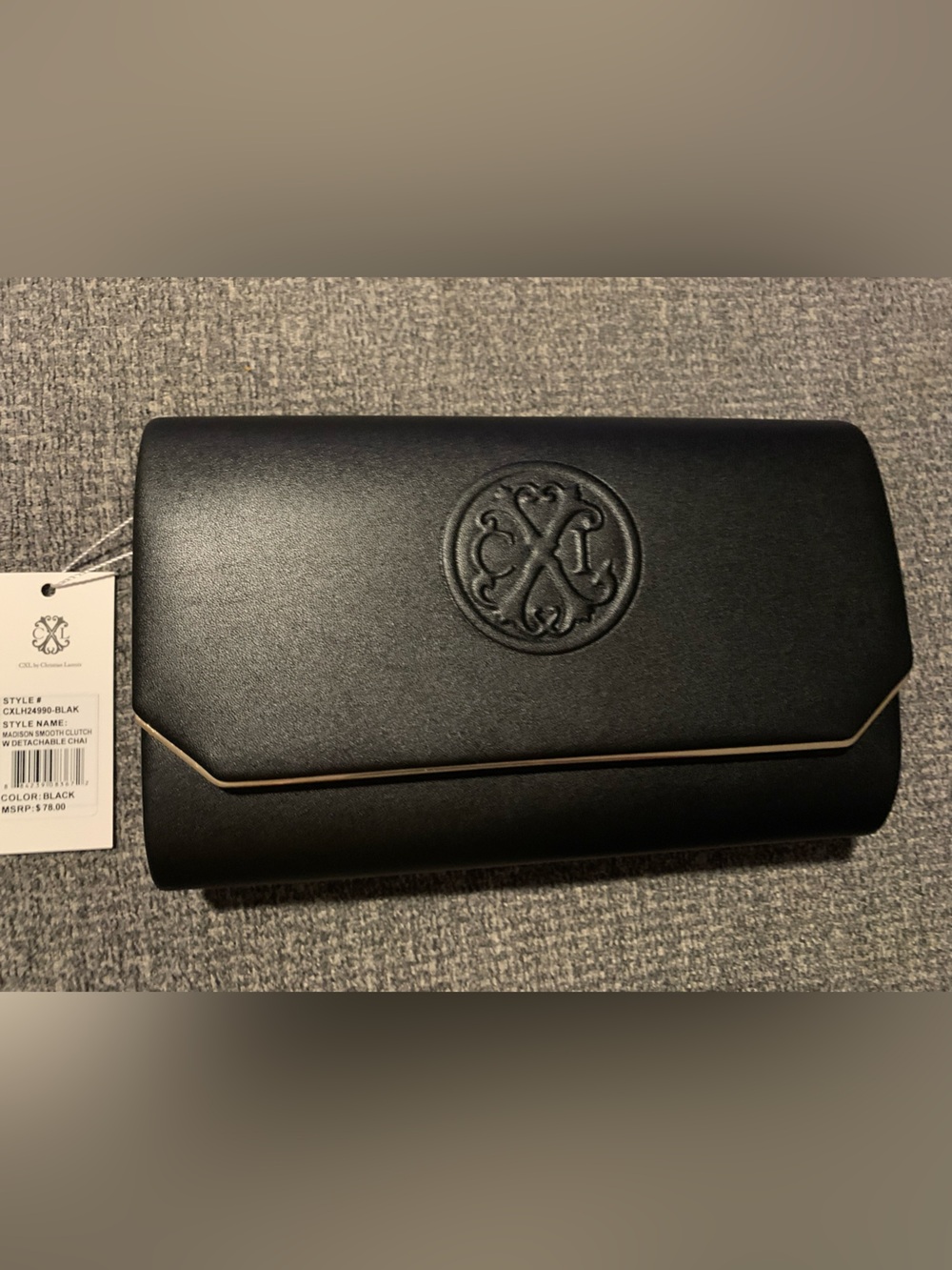 Christian Lacroix Madison Smooth clutch, no detachable chain enclosed NWT 🌴